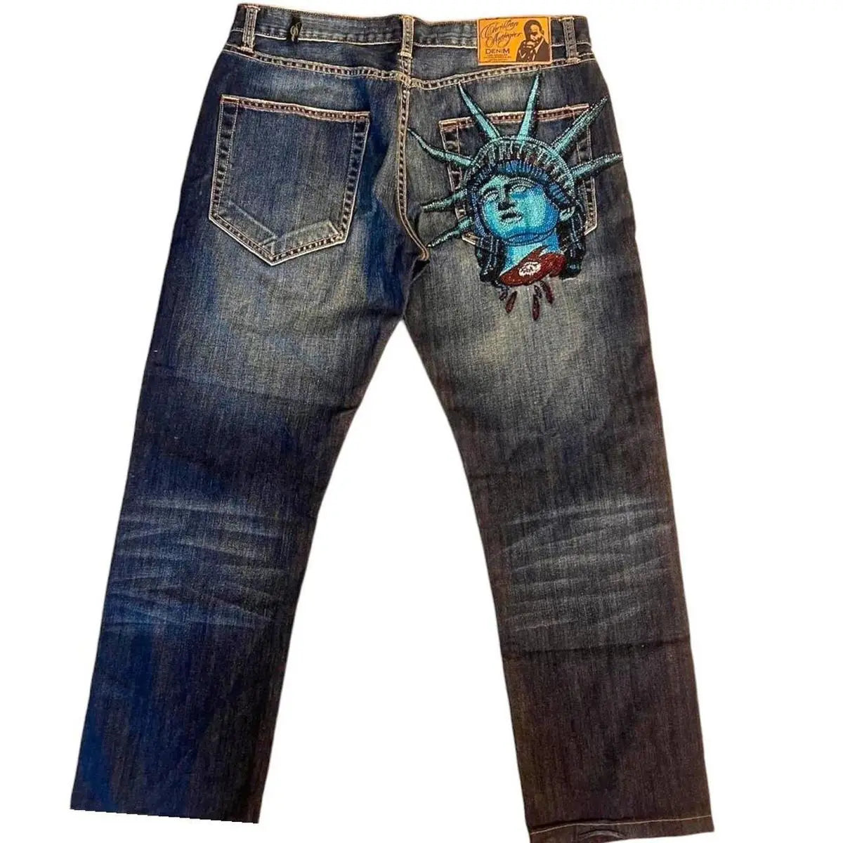 Y2K Liberty Diamond Wide-Leg Jeans