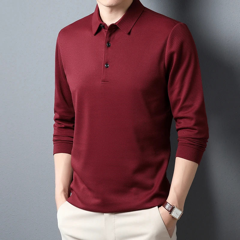 Men's USA-Made Long Sleeve Performance Polo
