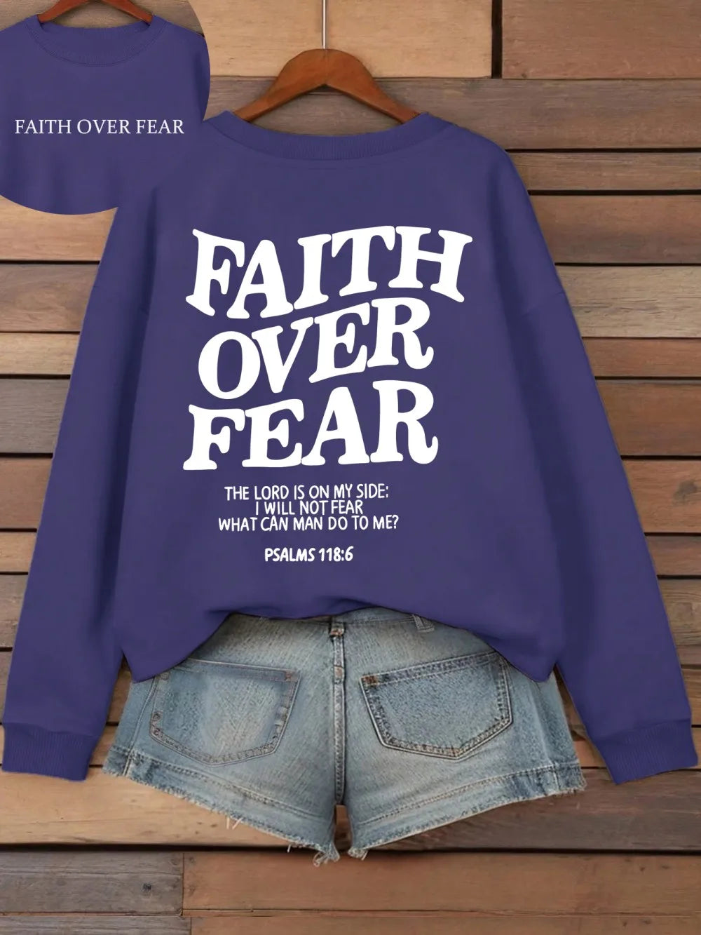 Faith Over Fear Fleece Hoodie