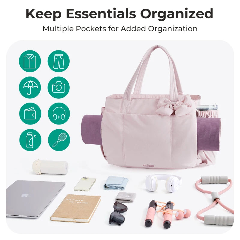 Women's Large Capacity Multi-Pocket Tote Shoulder Bag