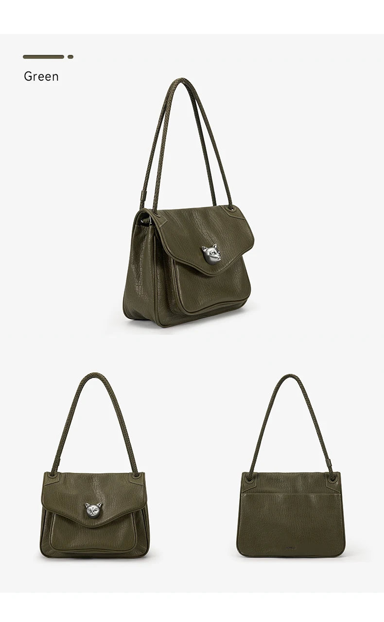 BAFELLI Genuine Leather Chain Bag – Chic Crossbody Tote