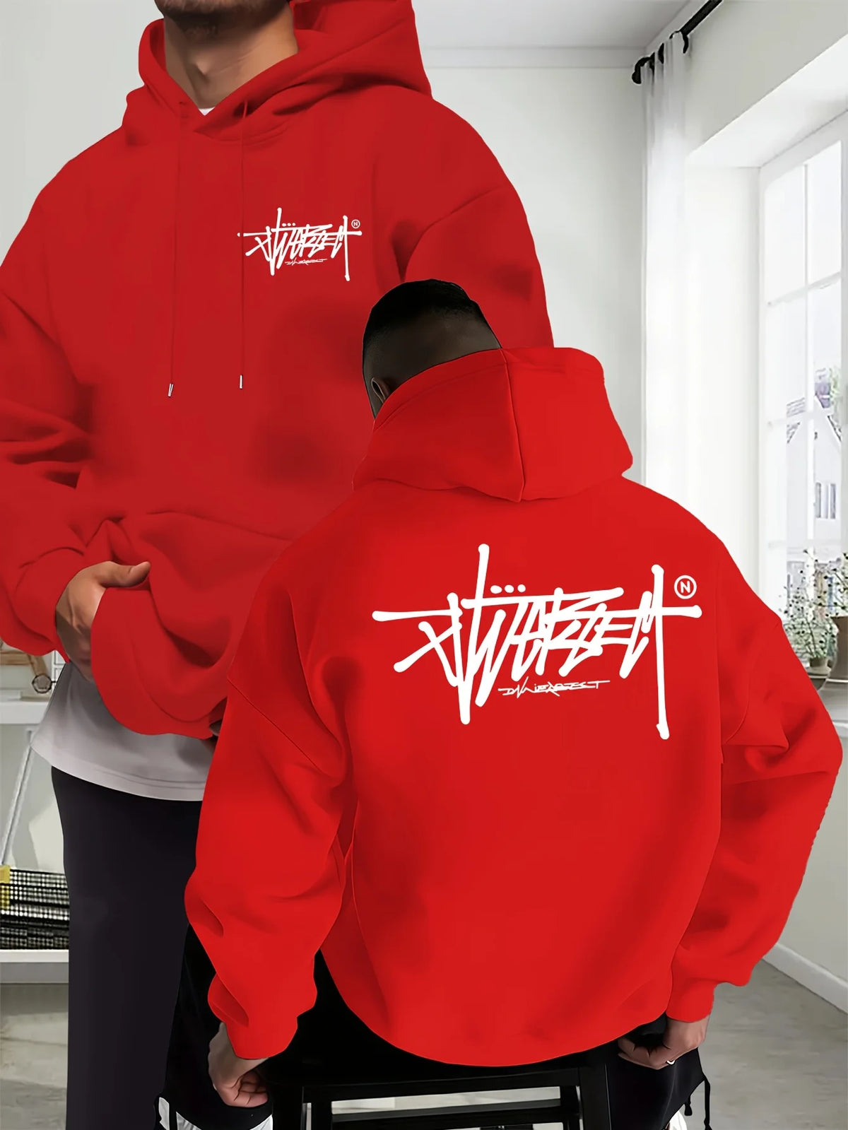Men’s Printed Hooded Shirt for Everyday Comfort