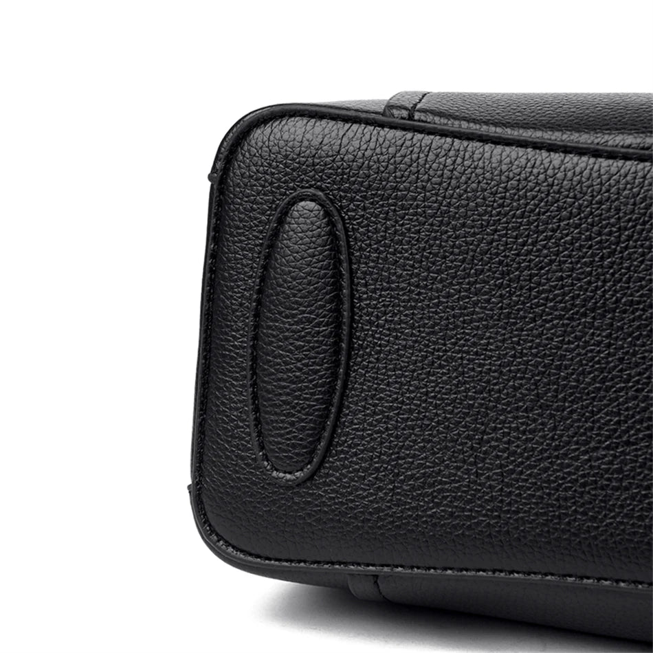 Luxury Triple-Layer Leather Tote & Crossbody