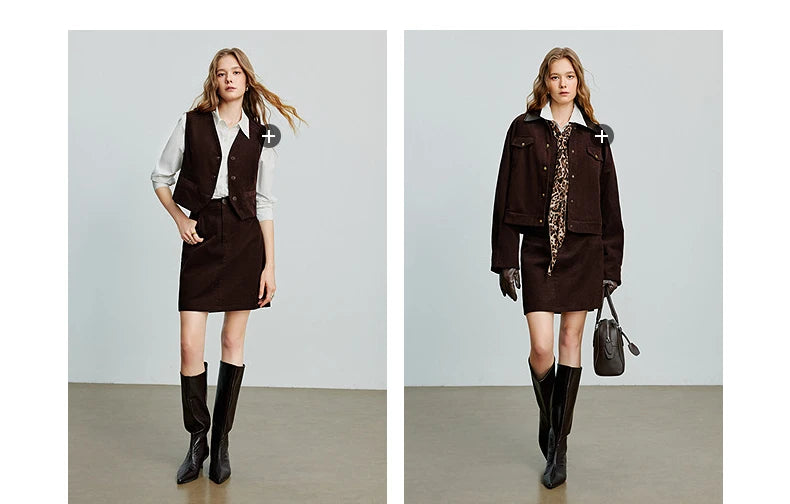 Toyouth Corduroy A-Line Mini Skirt | Autumn 2025