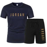 Men's Printed Knit Two-Piece Set – T-Shirt & Shorts