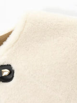 Elegant Faux Fur Toggle Coat