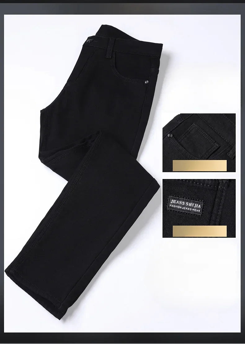 Men’s Fleece-Lined Straight-Leg Stretch Jeans