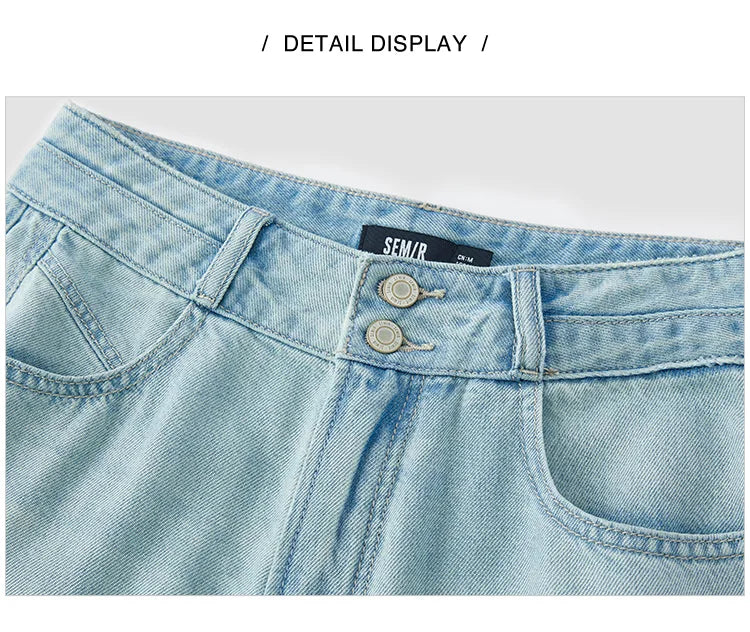 Women's Soft Denim Mid-Rise Wide-Leg Jeans