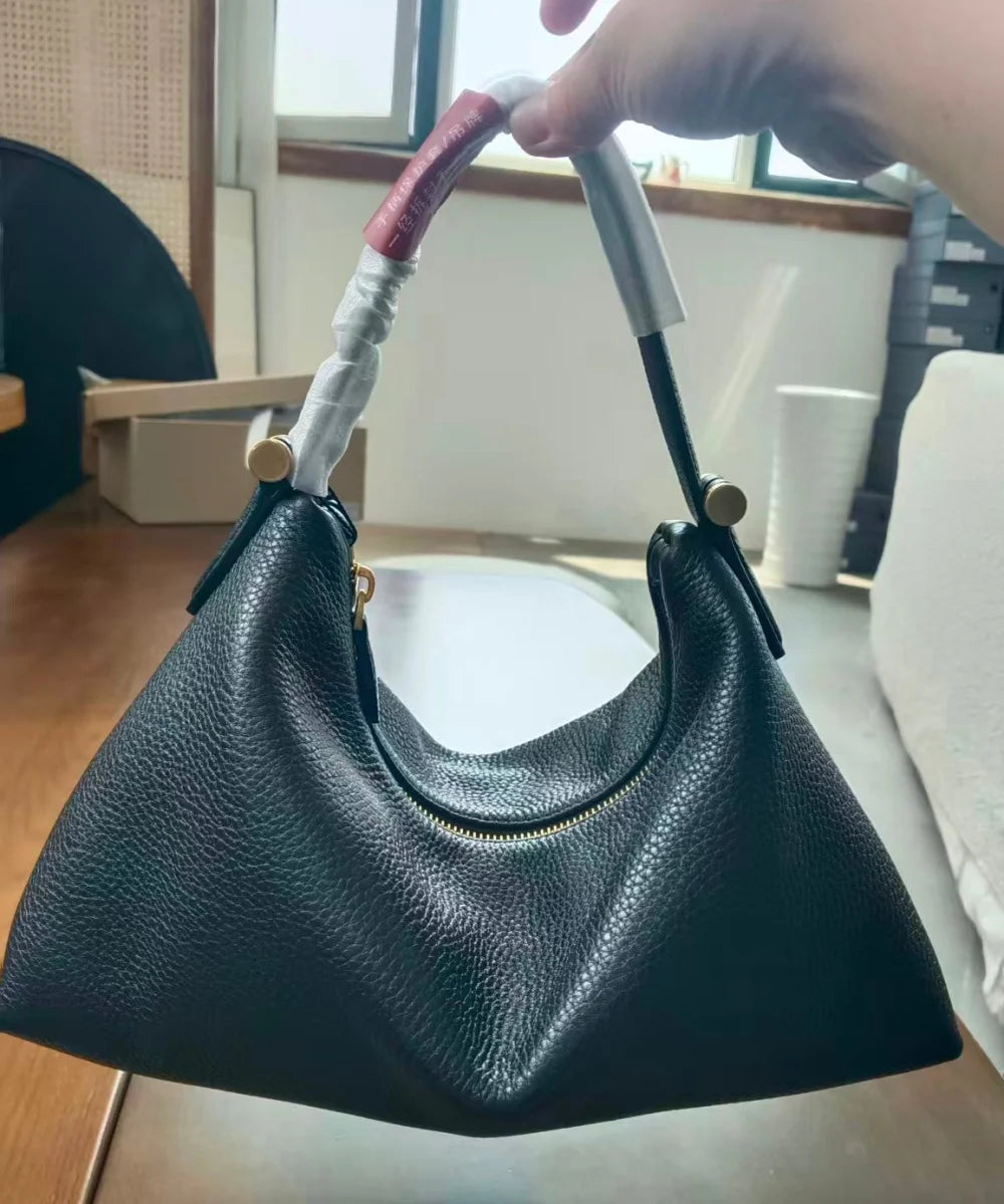 2024 Women Genuine Leather Luxury Handbags Small Size Versatile Cowhide Crossbody Bag Fashion Soft Messenger Purses