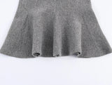 Women's 2-Piece Knitted Mini Skirt & Bomber Jacket Set