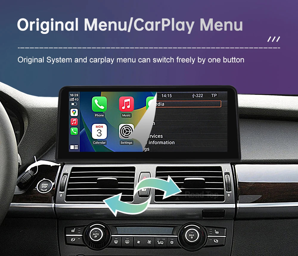 BMW X5 X6 Wireless CarPlay & Android Auto Screen
