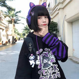 Women’s Playful Patchwork Pullover Sweatshirt