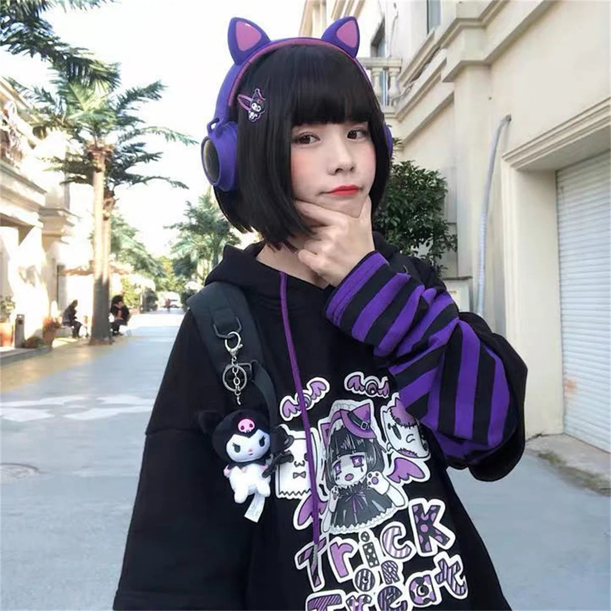 Women’s Playful Patchwork Pullover Sweatshirt