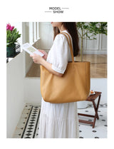 Bag Women 2022 New Summer Genuine Leather Tote Female Casual Fashion Simple Underarm Shoulder Bag Large Capacity Shopper Handbag
