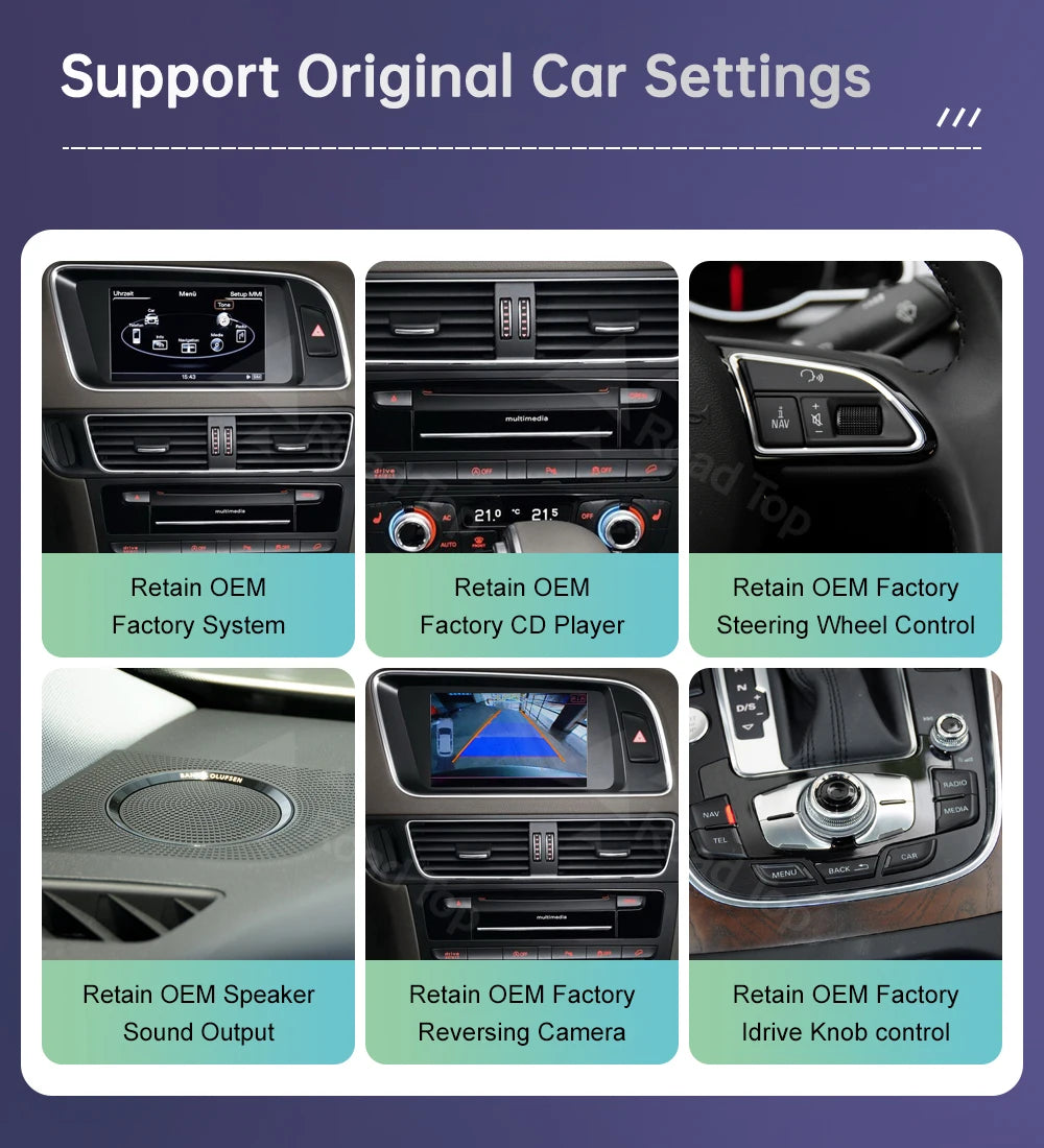 Audi Q5 2009–2017 CarPlay & Android Auto Touchscreen
