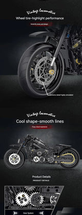 2024 Technical Motorcycle Building Blocks Bricks Duke Harleys Motorbike Racing Car Assemble Model Moc Vehicle Toys for Kids Gift