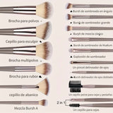 Professional 3-20pc USA-Made Makeup Brush Set - Goat & Synthetic Hair