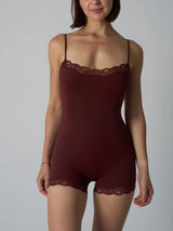 Lace Patchwork Fitness Bodysuit