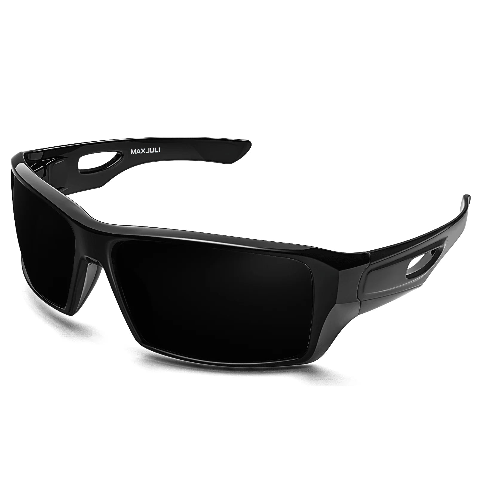 MAXJULI Polarized Sunglasses Wrap Around Sports Sunglasses for Big Wide Heads Men Women UV400 Sun Glasses 8232