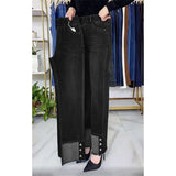 Women's Wide Leg High Waist Stretch Denim Jeans