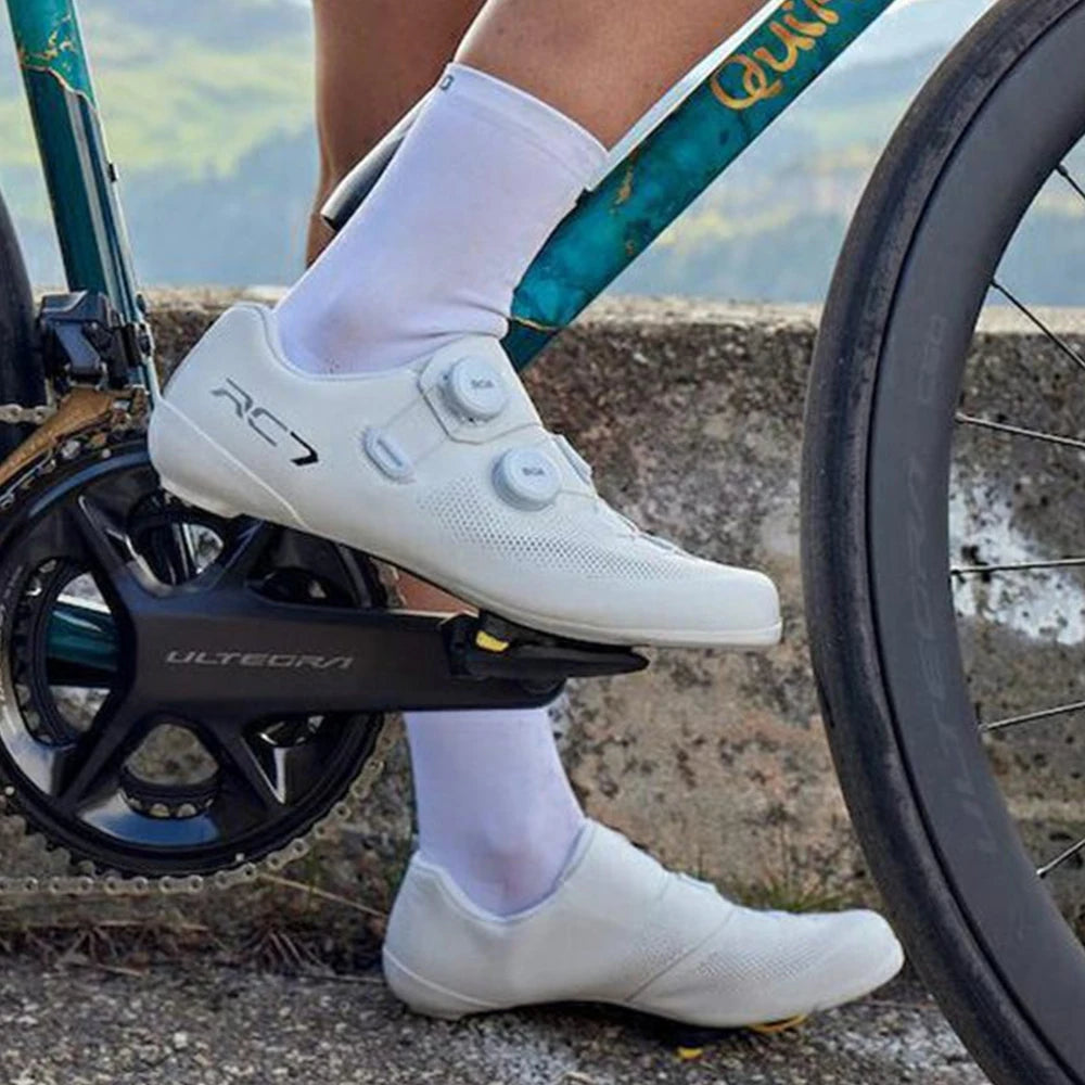 SHIMANO RC703 Road Cycling Shoes Carbon Sole SPD-SL Cleats Compatible Professional Road Bike Lock Shoes Men Women