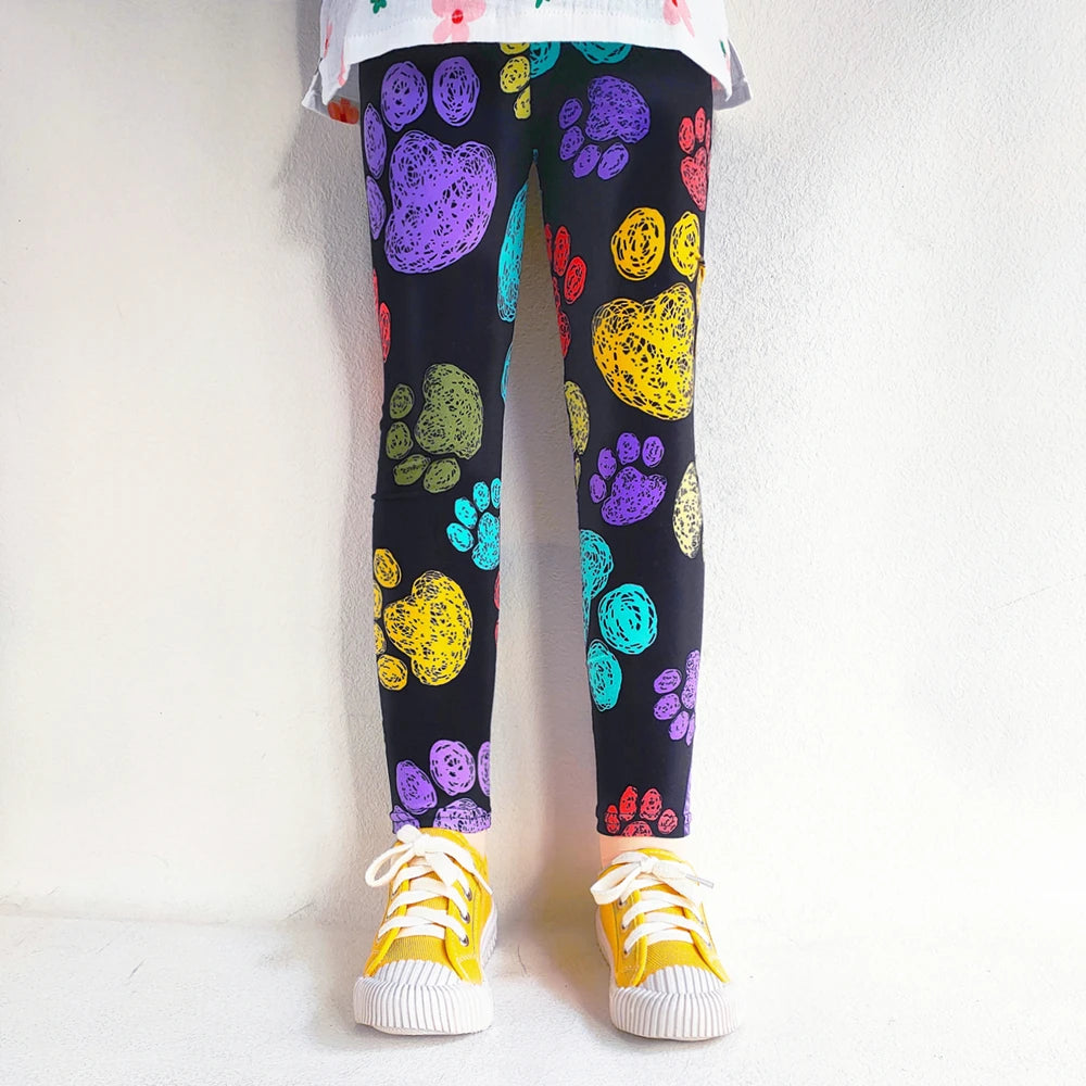 Girls' Floral Cartoon Fashion Leggings
