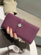 Genuine Leather Wallet Women Long Clutch Fashion Luxury Brand Ladies Purses Card Holder Zipper Coin Pocket High Quality Billfold