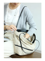 2024 Autumn Cotton And Linen Blend Material Tote Soft And Portable Shoulder Bags Women Casual Practical Bag