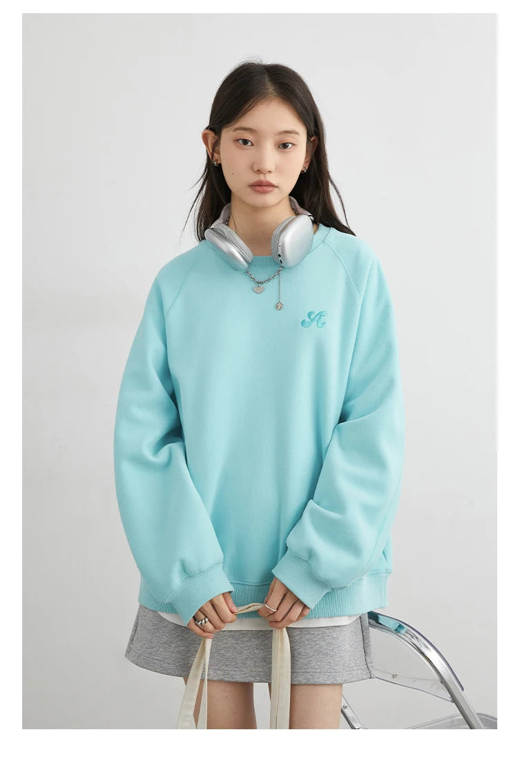 Women's Embroidered Raglan Sweatshirt