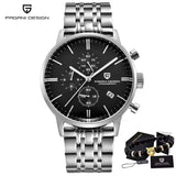 PAGANI DESIGN New Men Watches Multi time zone Quartz Business watch Auto Date Men Watches Japan Movt Watch Men Chronograph Gift