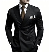 Men’s Double-Breasted Suit for Weddings & Business