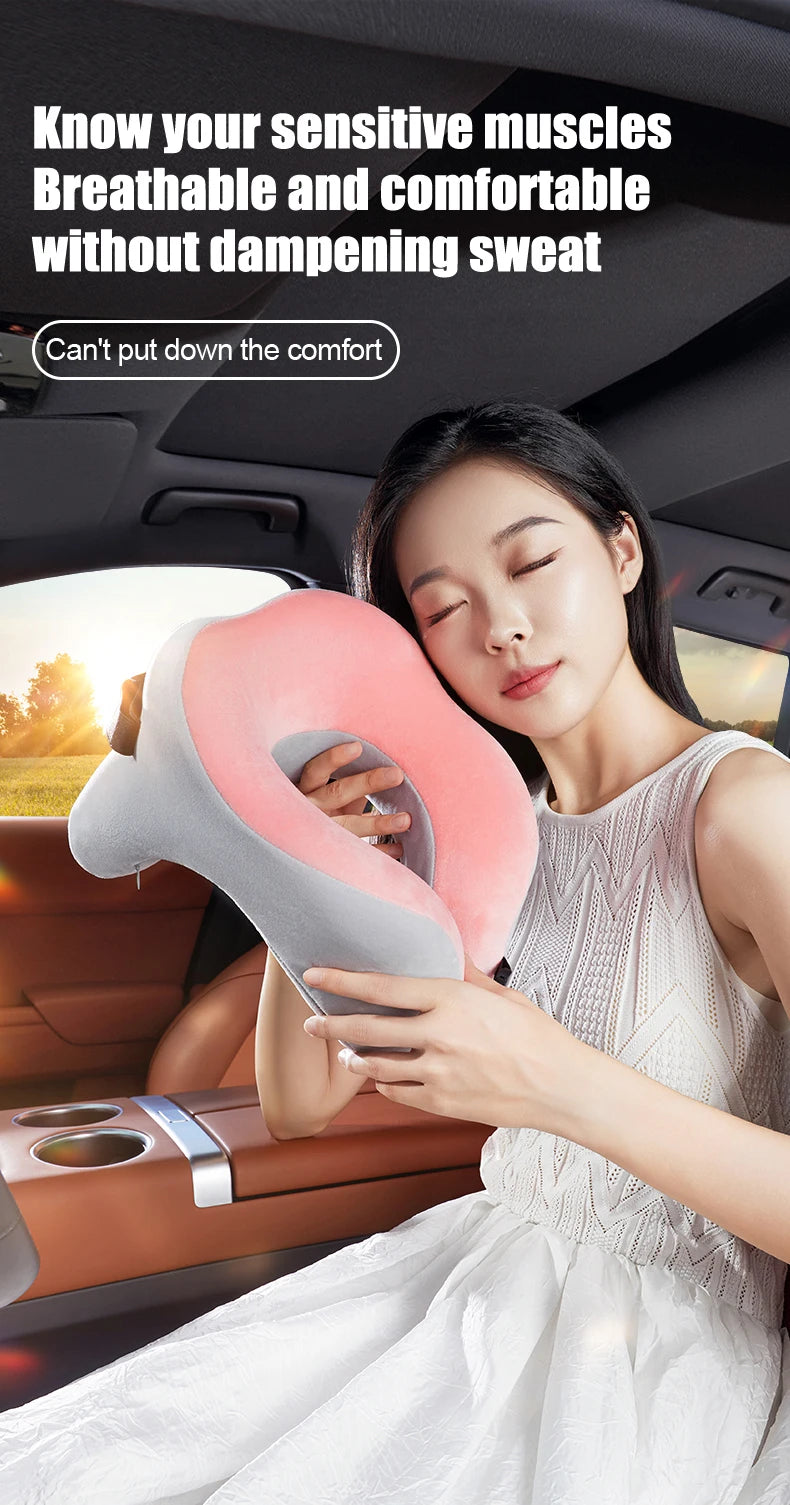 Memory Foam Travel Neck Pillow – Soft U-Shape Support