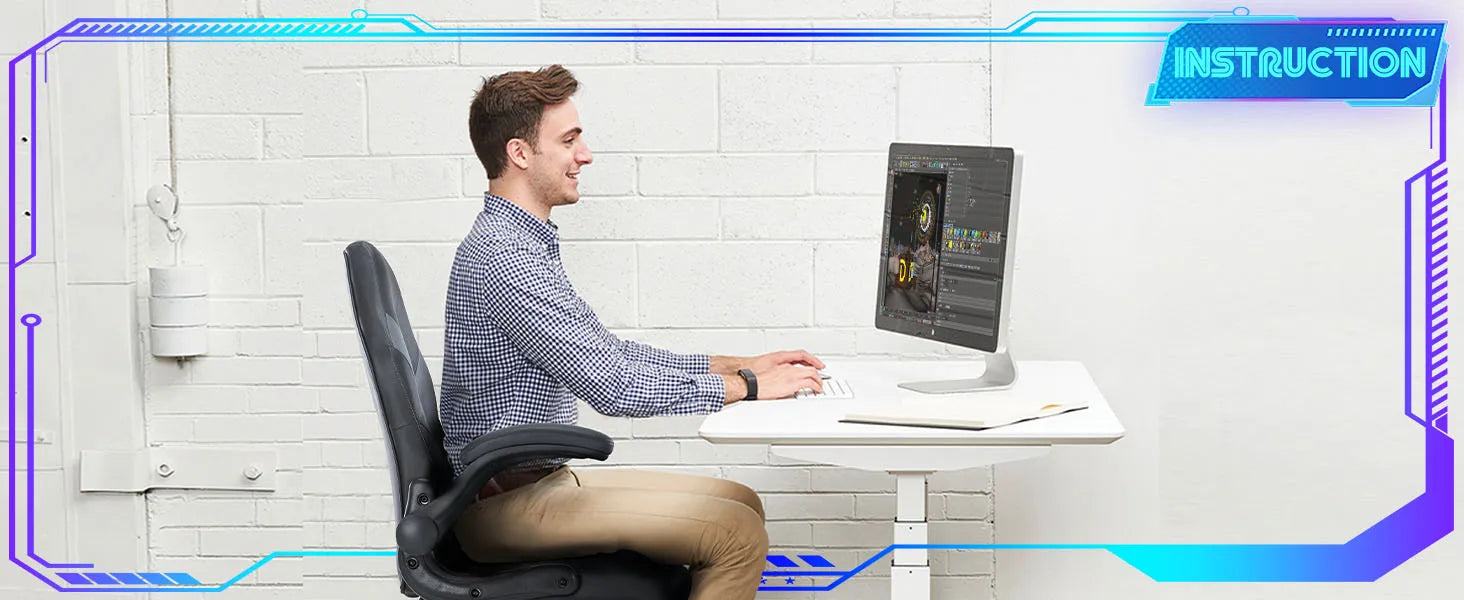 JHK Ergonomic Gaming & Office Chair with Flip Armrests