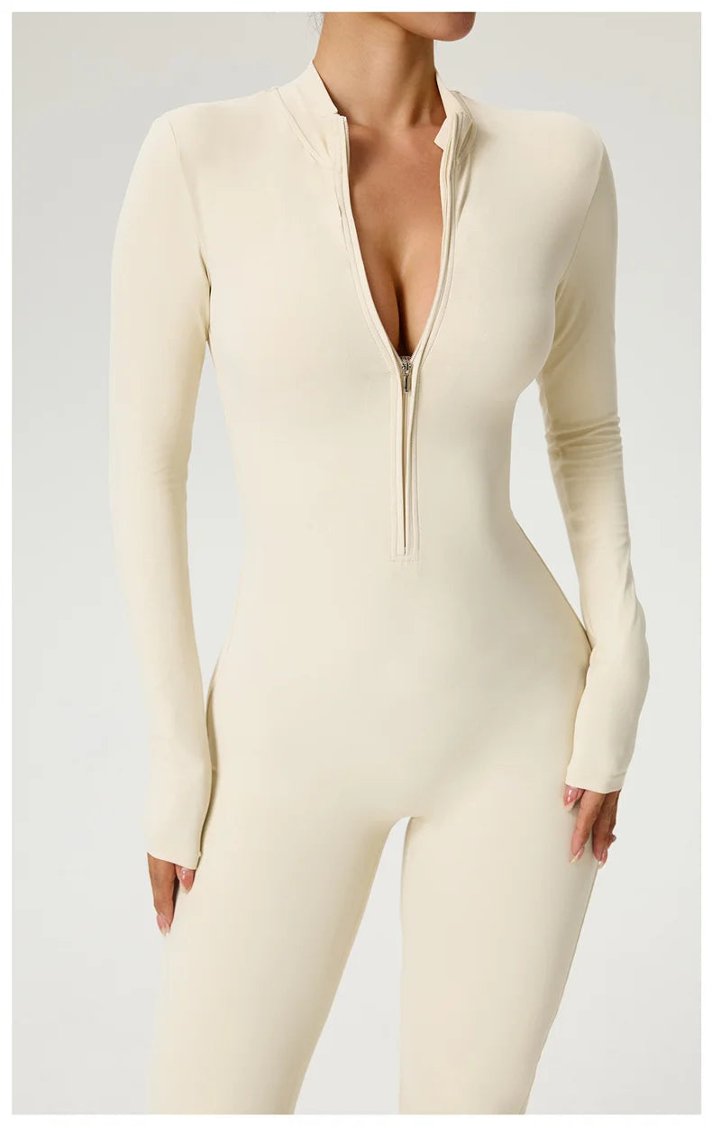 High-Performance Long Sleeve Yoga Jumpsuit