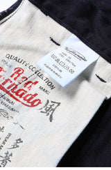 Red Tornado Officer Trousers – 14oz Indigo Selvedge Denim