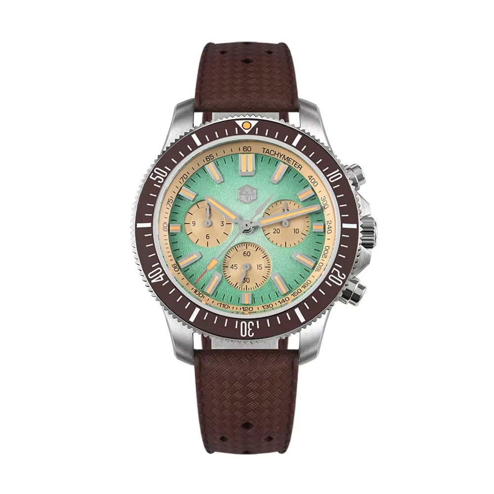 San Martin 40mm Diver Chronograph – Peacock SL-4801