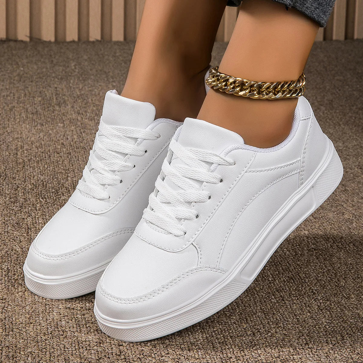 Baasploa Women’s Leather Platform Sneakers