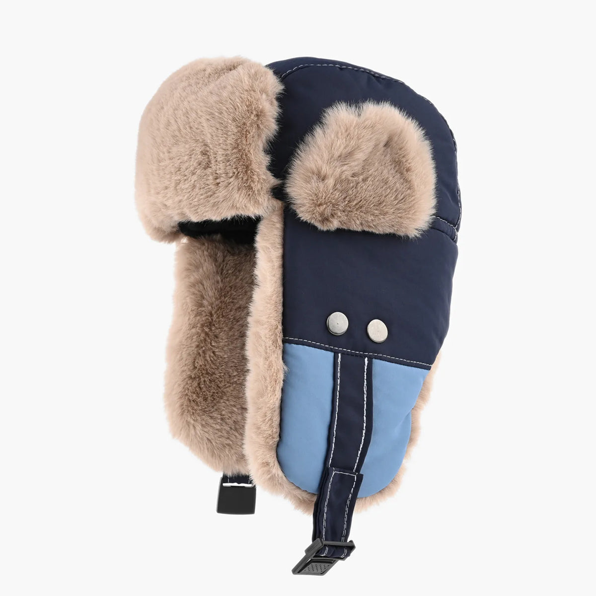 Winter Faux Fur pilot Hat unisex Bomber Hat Color-Block Plush Ushanka Hat Aviator Hat Thermal Earflap Cap Skiing Trapper Bonnet