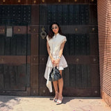 Chic Embroidery Tassel Shawl Women Casual Solid Stand Neck Sleeveless Irregular Short Top 2026 Female Vacation Daily Clothes New