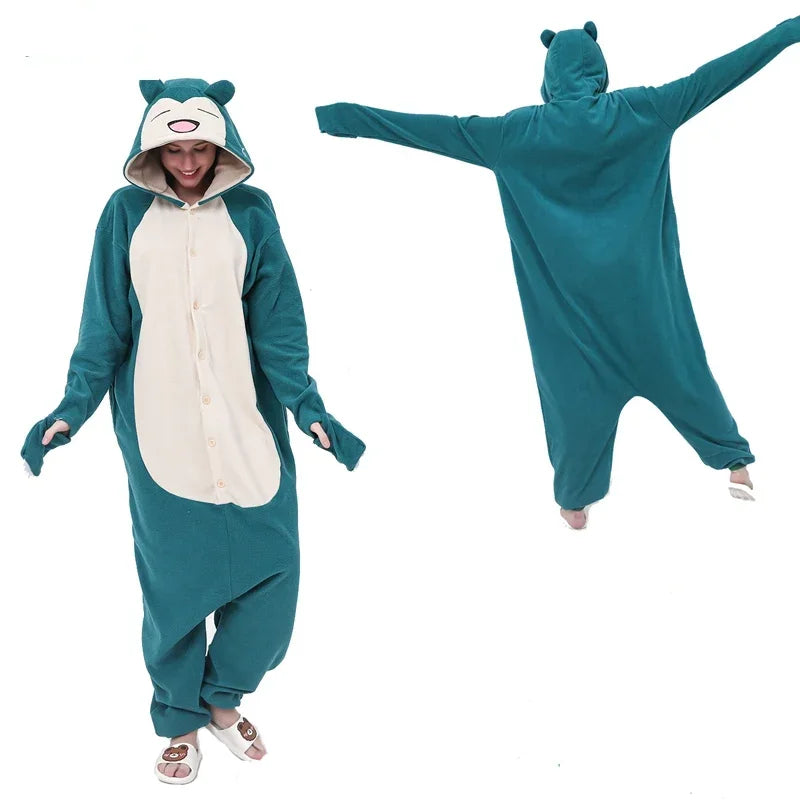 Pokemon Kigurumi Onesie Snorlax Eevee Squirtle Gengar Pijama Cosplay Costume Halloween Adult Anime Umbreon Pajamas