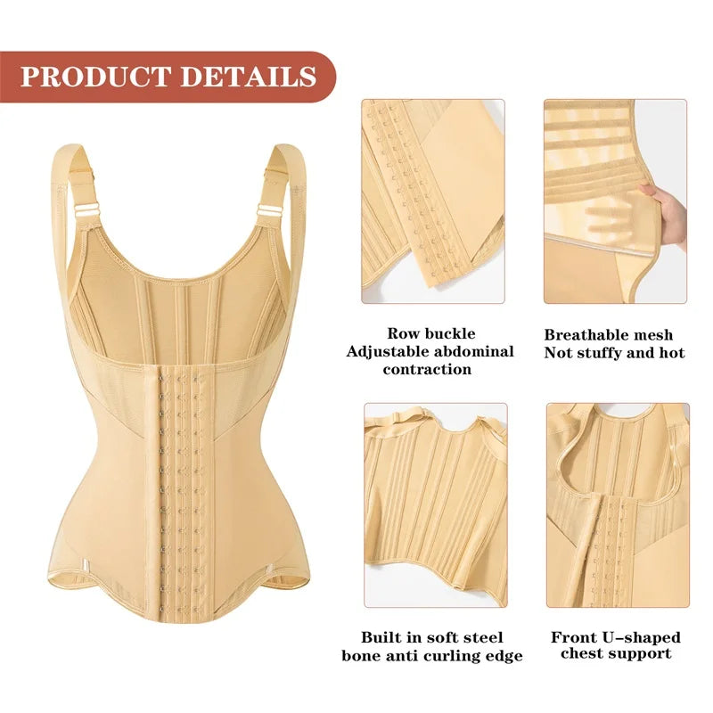 U-Shaped Waist Trainer Corset & Firm Control Body Shaper Tank Top