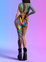 Medieval Art Irregular Lines Bodysuit