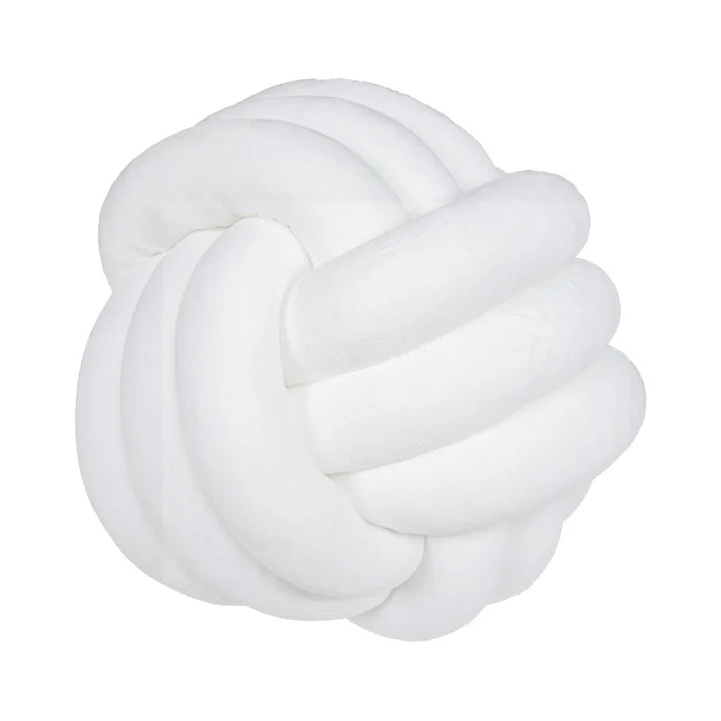 Handmade Knot Ball Throw Pillow – Soft Velvet Cushion