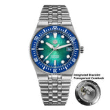 San Martin 40mm Men's Luxury Diver Watch Miyota 9015 Enamel Sunburst Dial Automatic Mechanical Wristwatch Waterproof 200m SN0148
