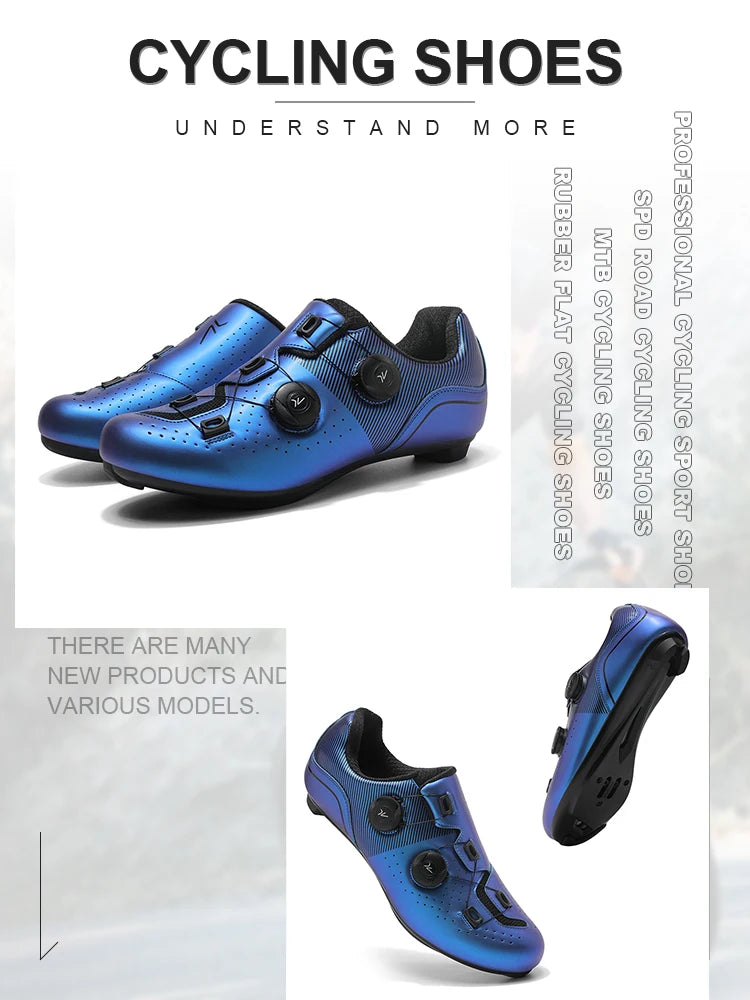 2026 MTB Cycling Sneaker Men A5 Leather Self-Locking Cleat Spd Road Bike Shoes Women Flat Trail Train Mountain Bicycle Shoes