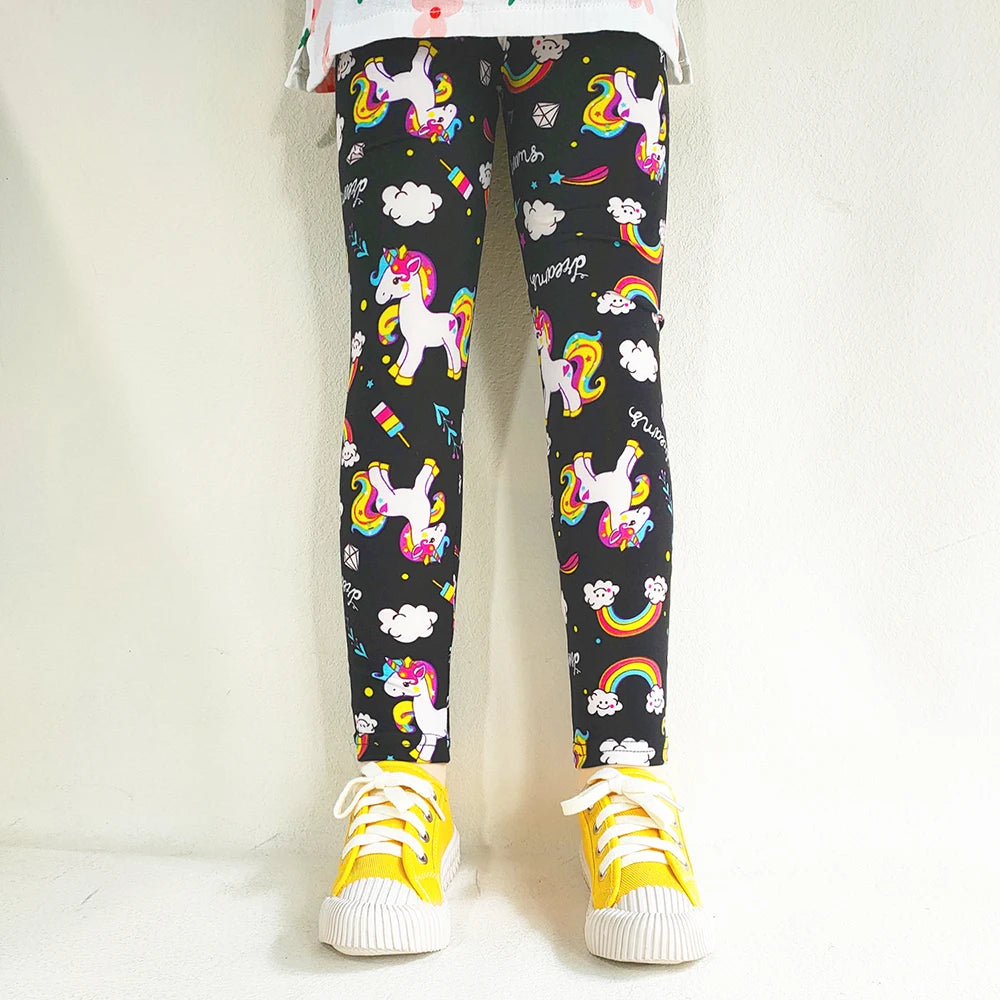 Girls' Floral Cartoon Fashion Leggings