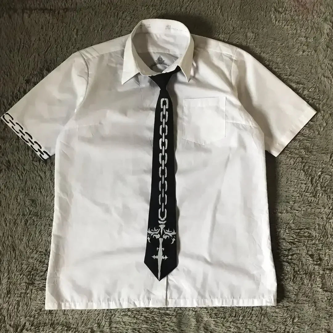Men’s Y2K Gothic Skull Graphic Shirt