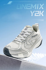 ONEMIX Retro Sport Shoes Round Toe Lace-Up Outdoor Function Low-Top Running Shoes Unisex Comfortable Cushion Jogging Sneakers