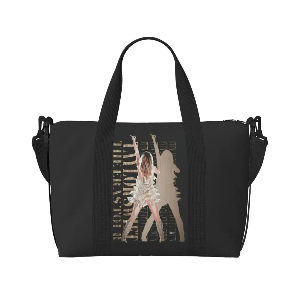Custom The Eras Tour 1989 Taylor's Swift's American Pop Singer Tote Bag Women Large Capacity Beach Gym Travel Bags