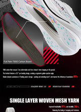 IRUNSVANShadow Wing 3.0 Full Palm Carbon Plate Running Shoes for Track and Field Sprint Training Professional Sports Men's Shoes